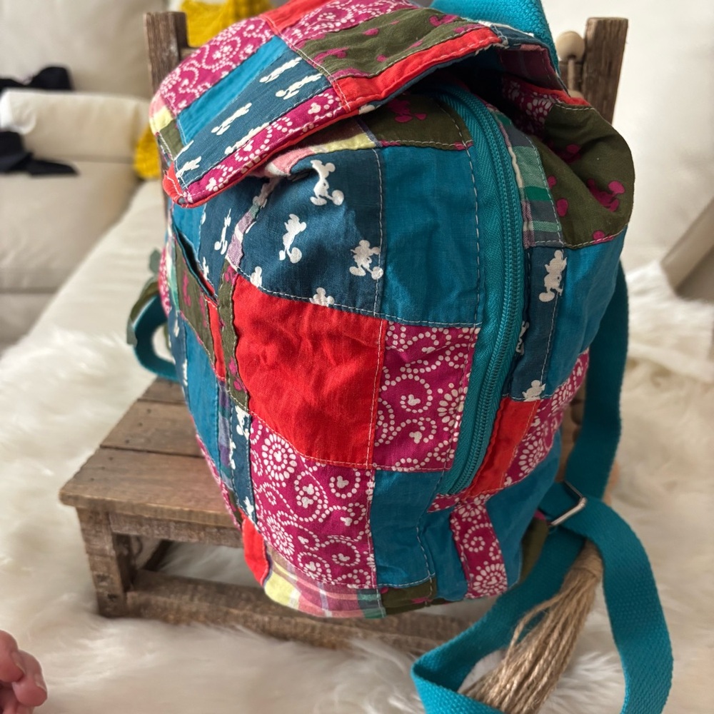 DISNEY PARKS AUTHENTIC ORIGINAL MICKEY MOUSE QUILTED BACKPACK - Picture 15 of 15